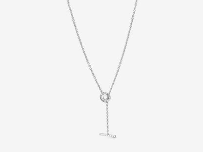 Heart Pavé Circle Necklace