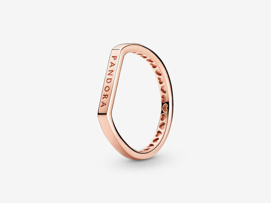 Geometric Love Texture Ring