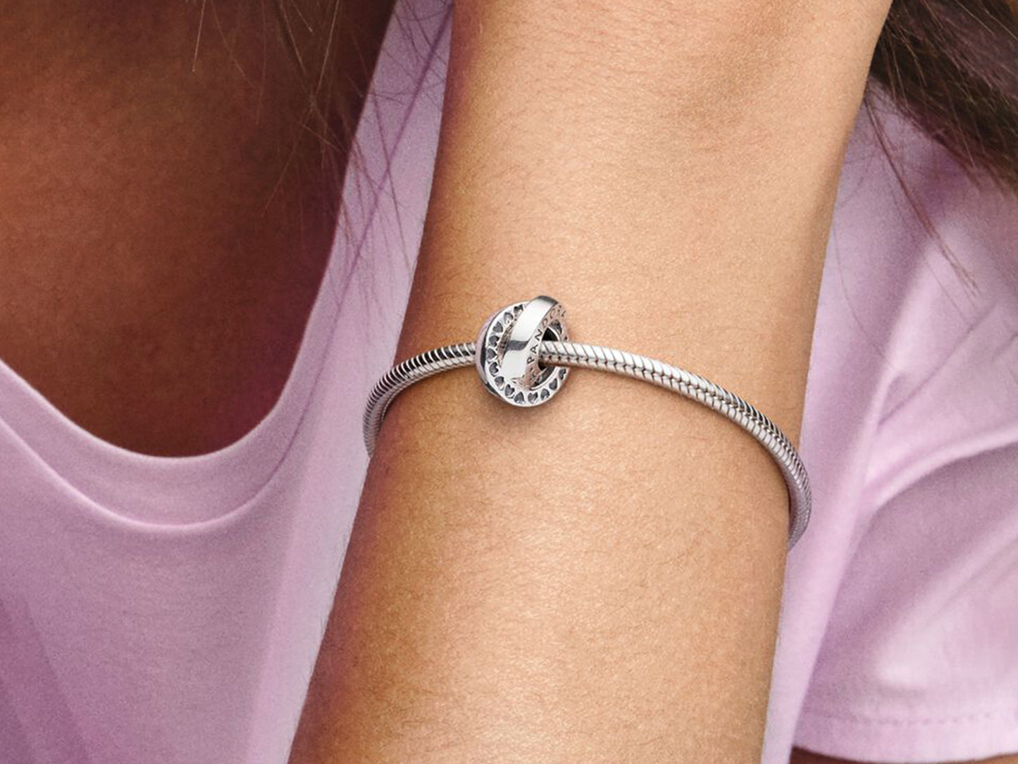 Logo & Heart Loops Charm