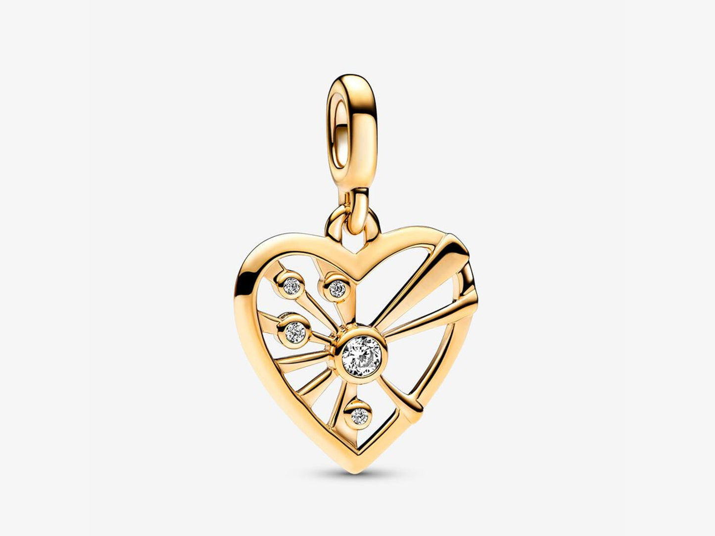 Heart & Rays Medallion Charm
