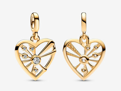 Heart & Rays Medallion Charm