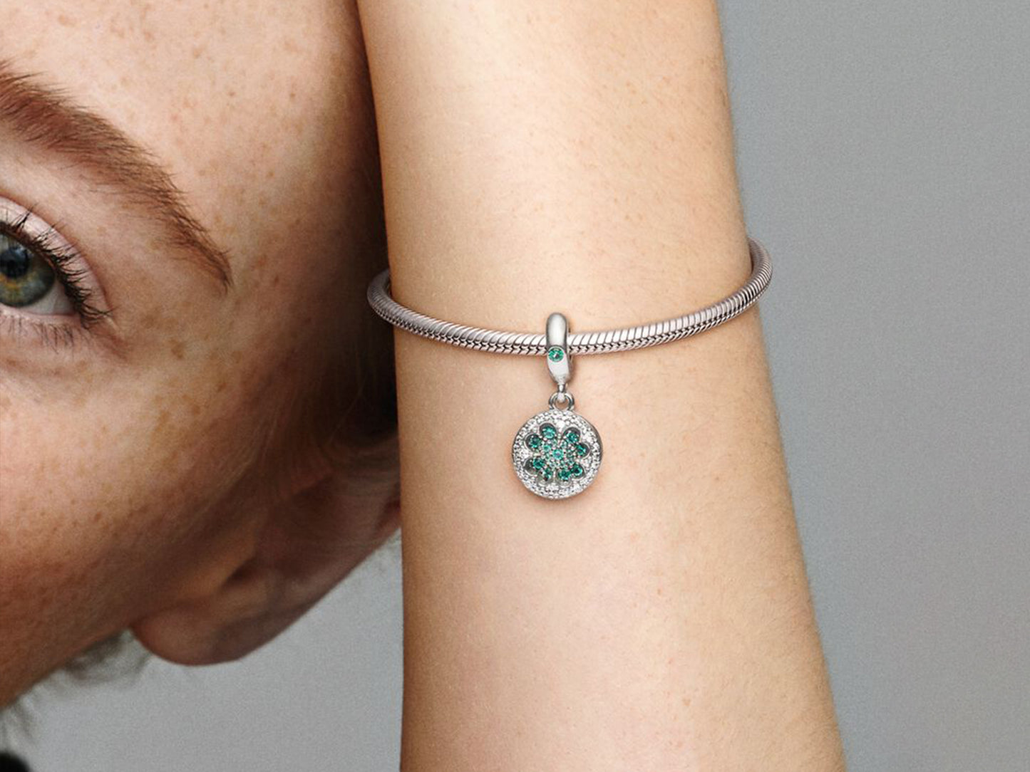 Lucky Four Leaf Clover Dangle Charm