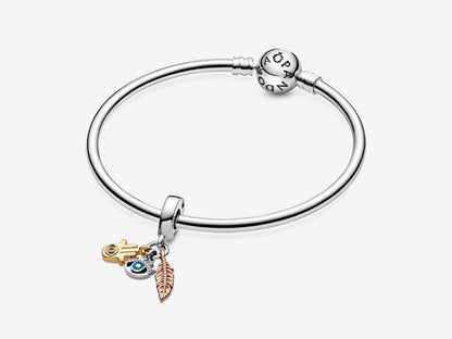Hamsa, All-seeing Eye & Feather Spirituality Dangle Charm