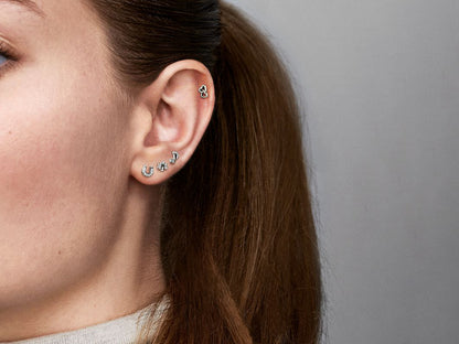 Lucky Horseshoe Solo Stud Earrings