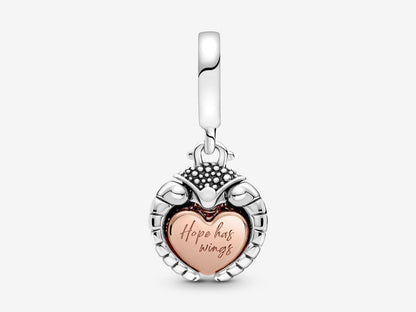 Club 2022 Ladybird & Heart Dangle Charm