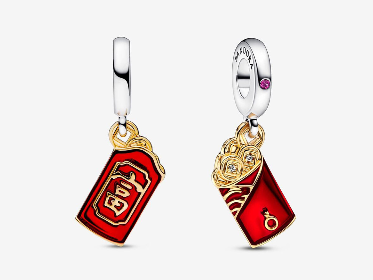 Two-tone Red Envelope Dangle Charm