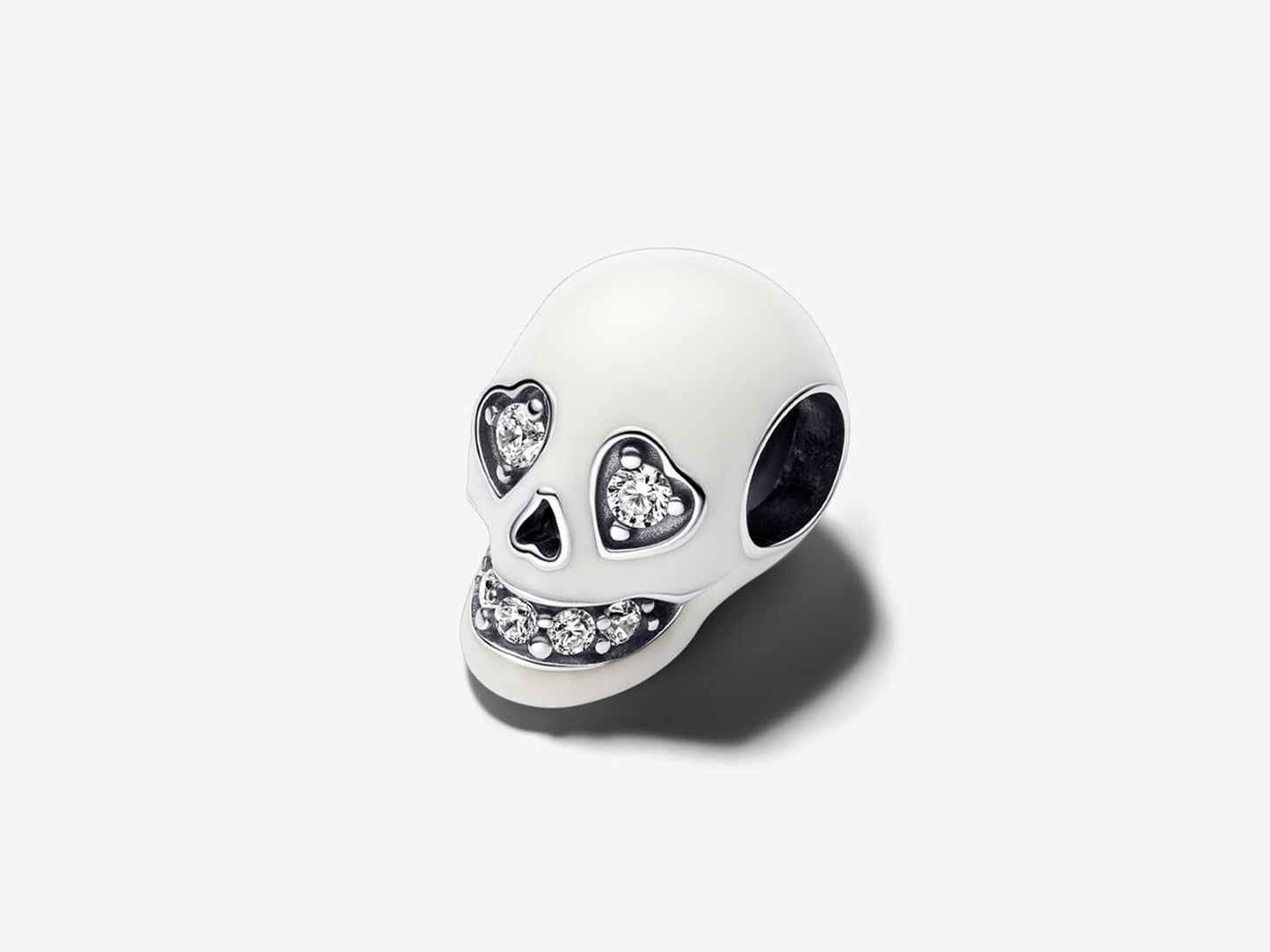 Glow-in-the-dark Sparkling Skull Charm
