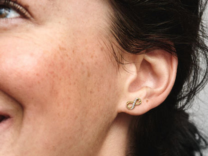 Sparkling Infinity Stud Earrings