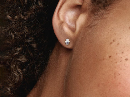 Hamsa Solo Stud Earrings