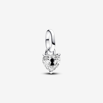 Keyhole Heart Mini Dangle Charm