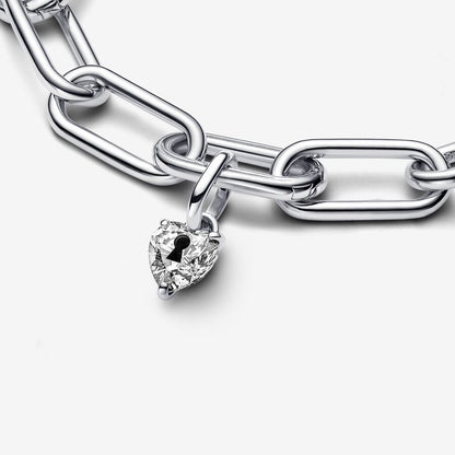 Keyhole Heart Mini Dangle Charm