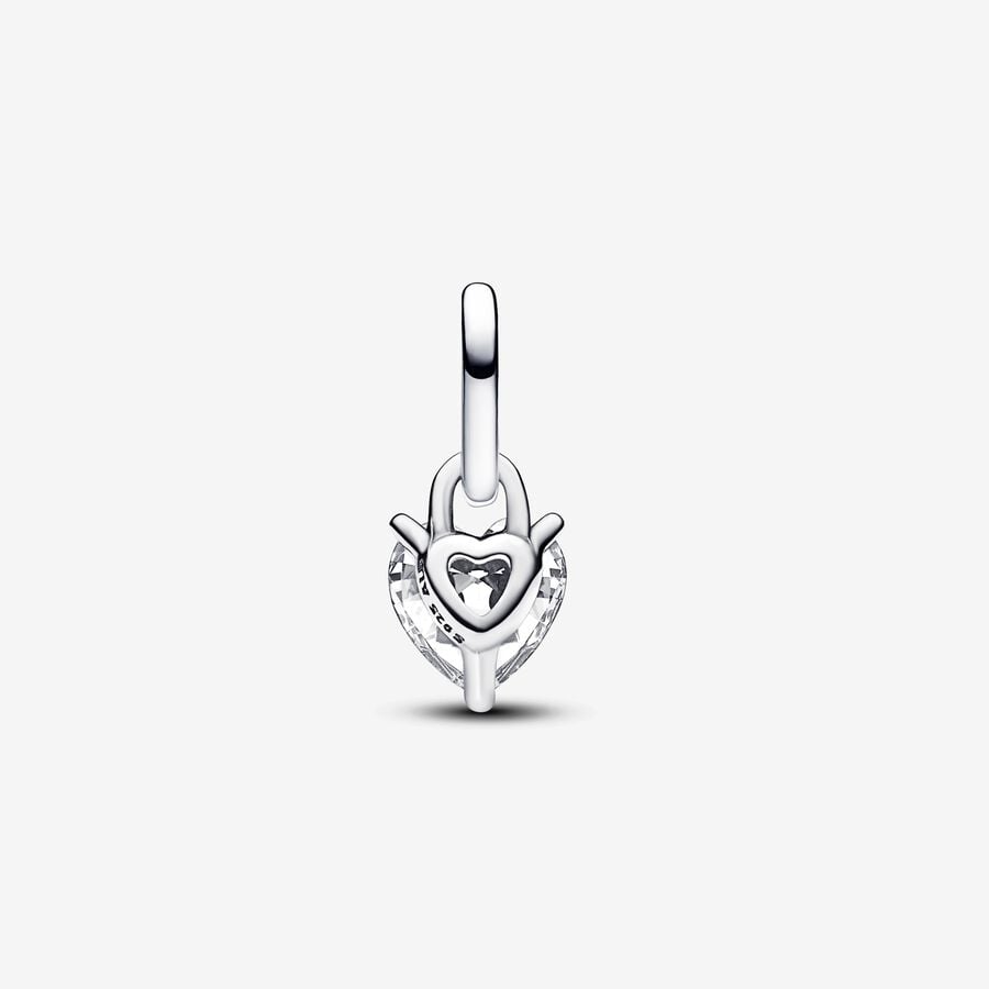 Keyhole Heart Mini Dangle Charm