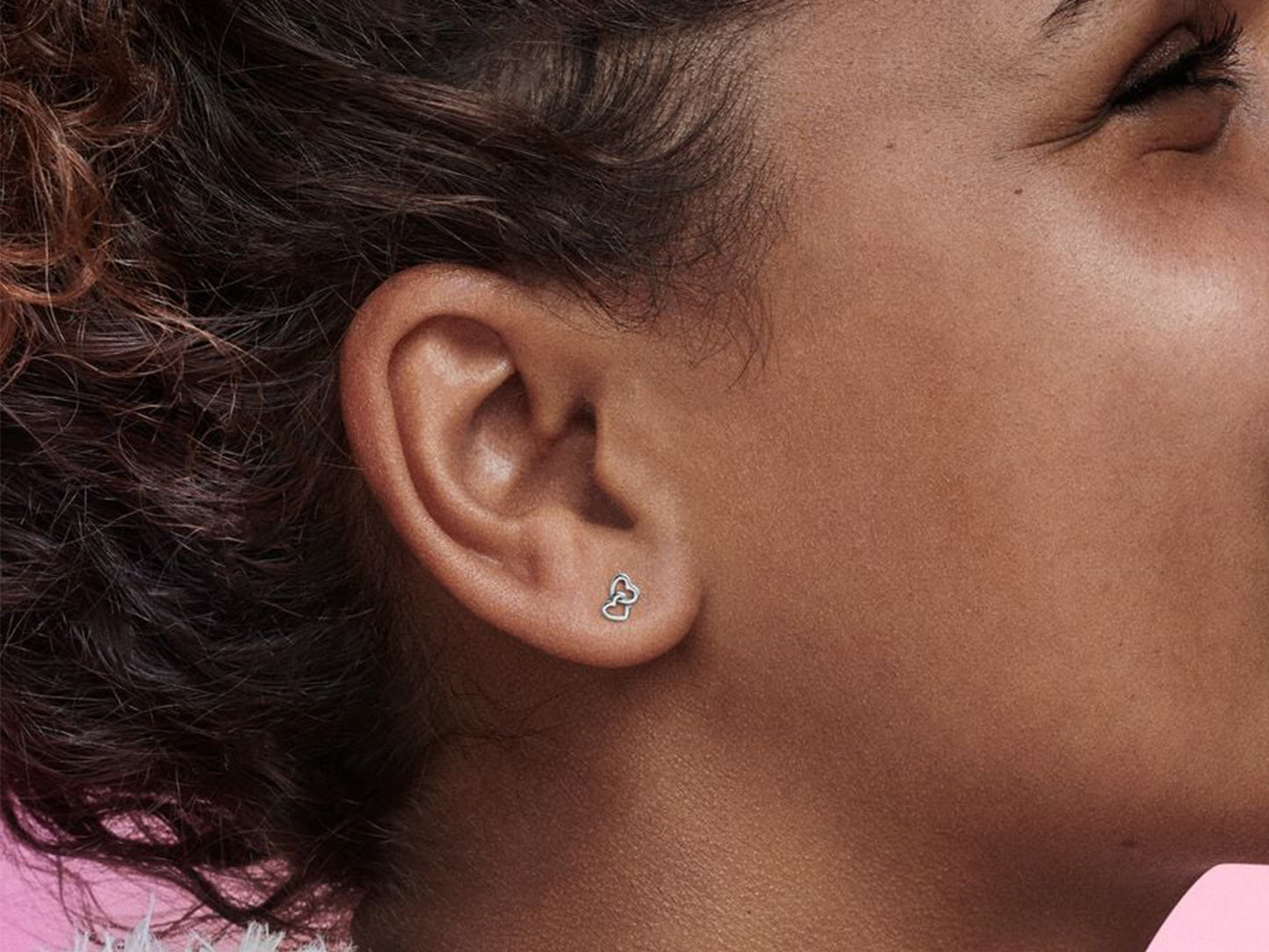 Linked Hearts Stud Earrings