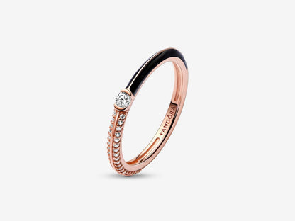 Pavé & Black Dual Ring