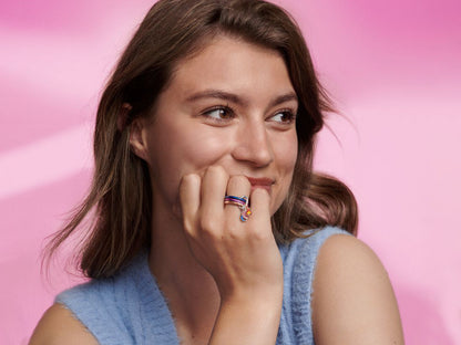 Sparkling Pave Copper Ring