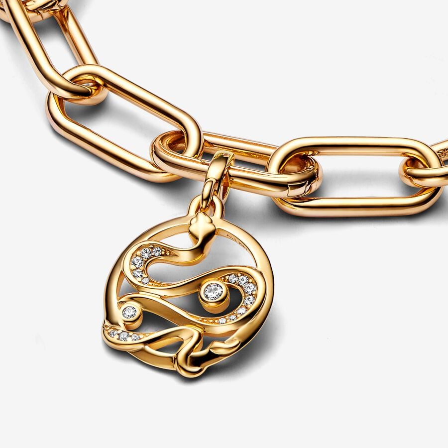 Pavé Snake Medallion Charm