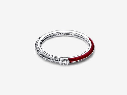Pavé & Red Dual Ring