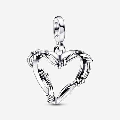 Wire Heart Medallion Charm