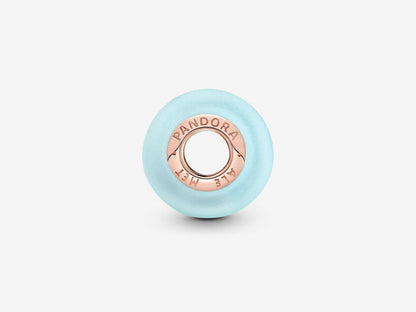 Matte Blue Murano Glass Charm