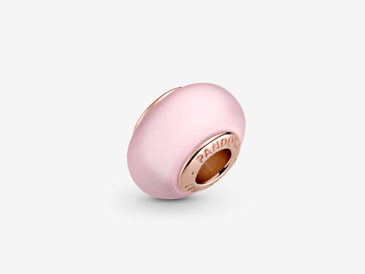 Matte Pink Murano Glass Charm