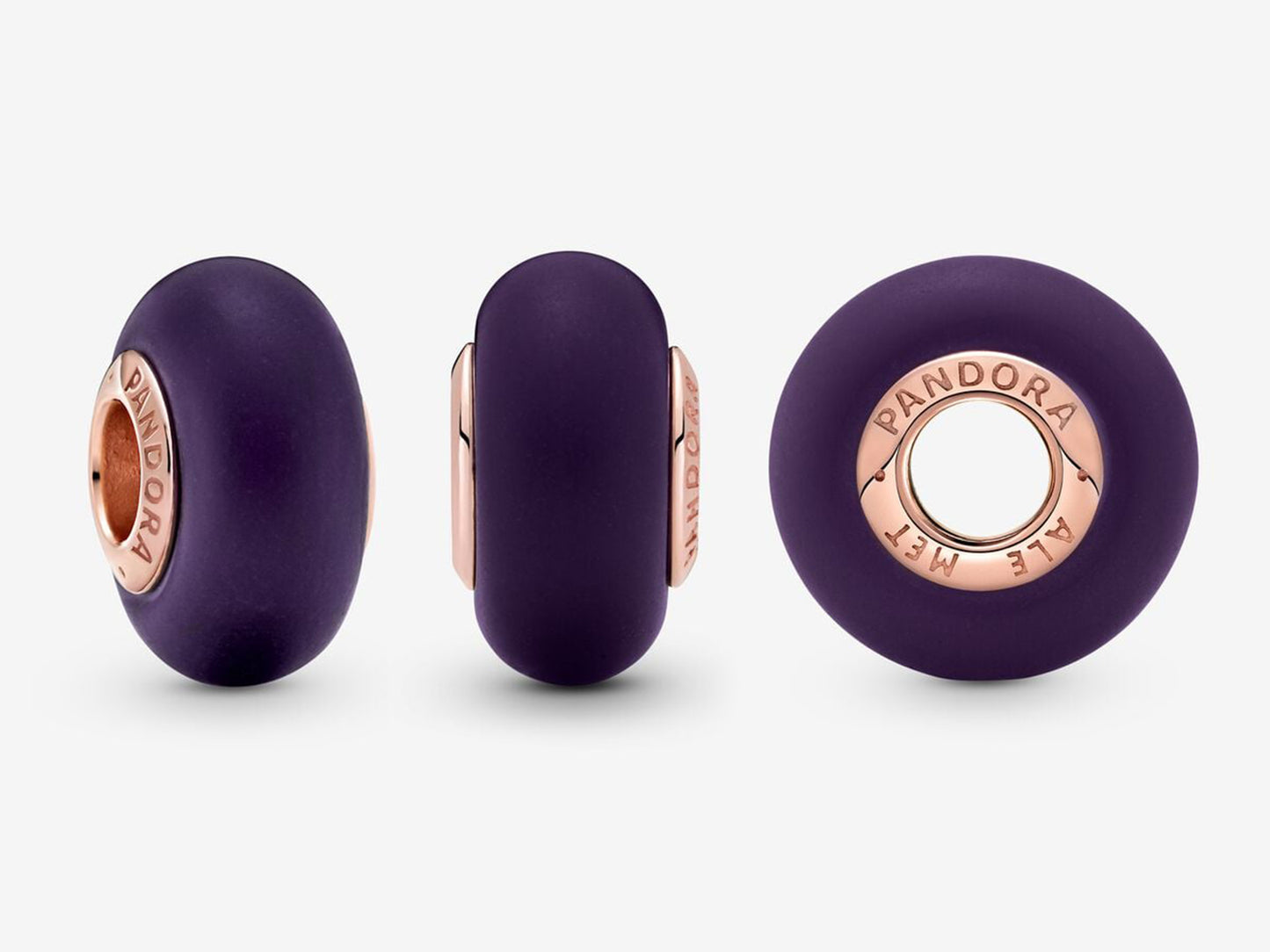 Matte Purple Murano Charm