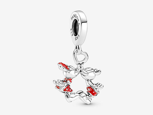 Disney Mickey Mouse & Minnie Mouse Kissing Dangle Charm