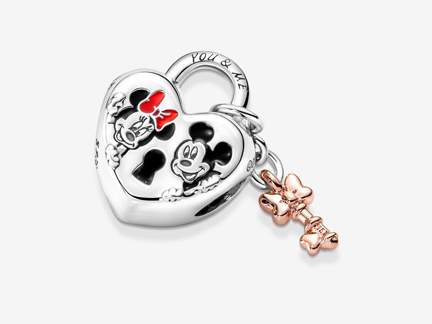 Disney Mickey Mouse & Minnie Mouse Padlock Charm