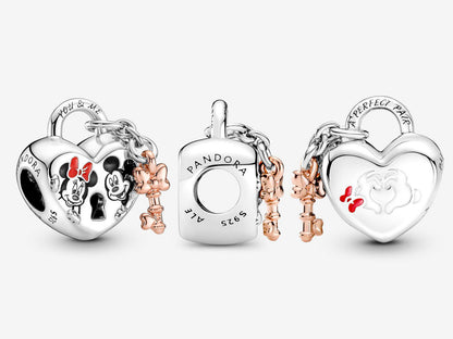 Disney Mickey Mouse & Minnie Mouse Padlock Charm