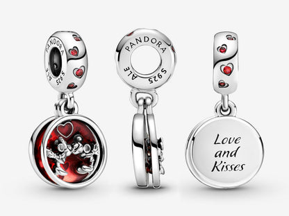 Disney Mickey Mouse & Minnie Mouse Love and Kisses Dangle Charm