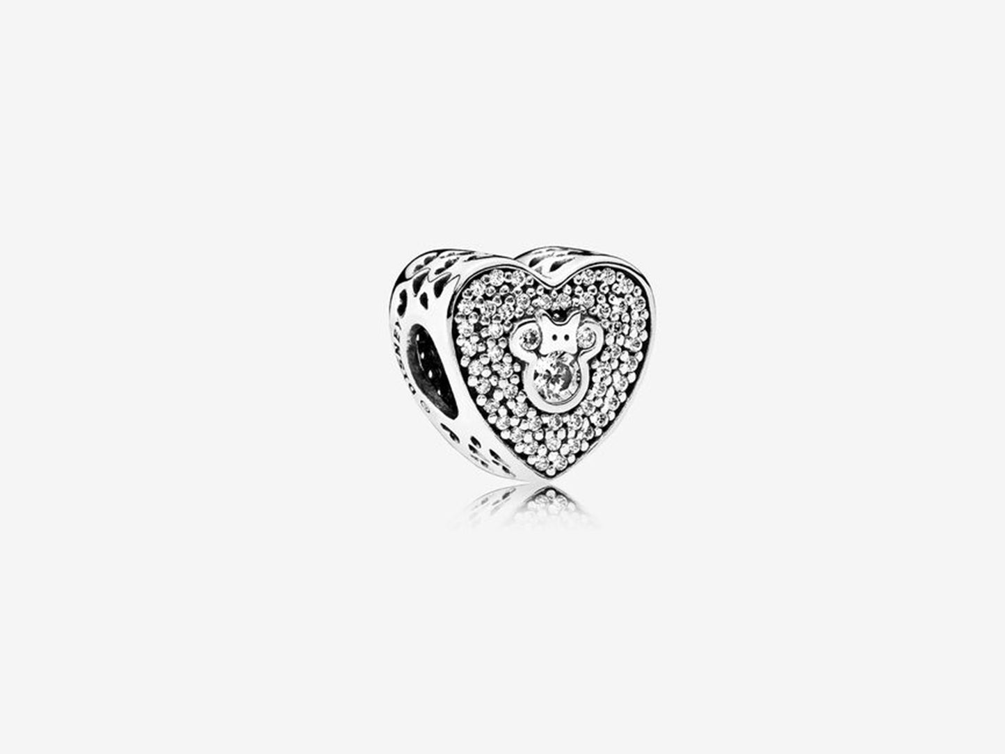 Mickey and Minnie Heart Charm