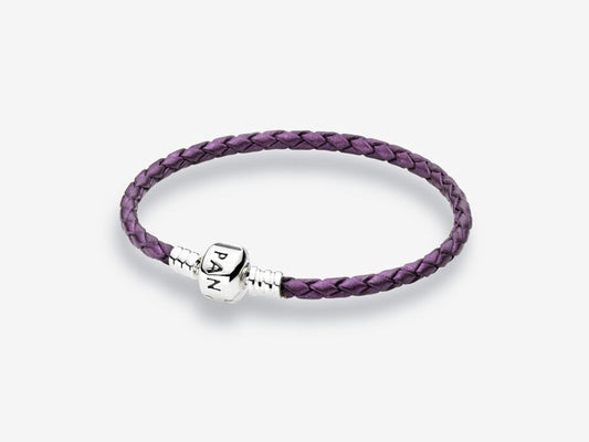 Purple Double Leather Bracelet