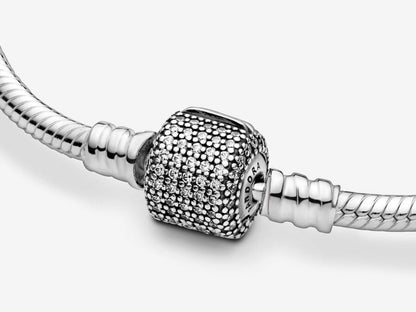 Sparkling Pavé Clasp Snake Chain Bracelet