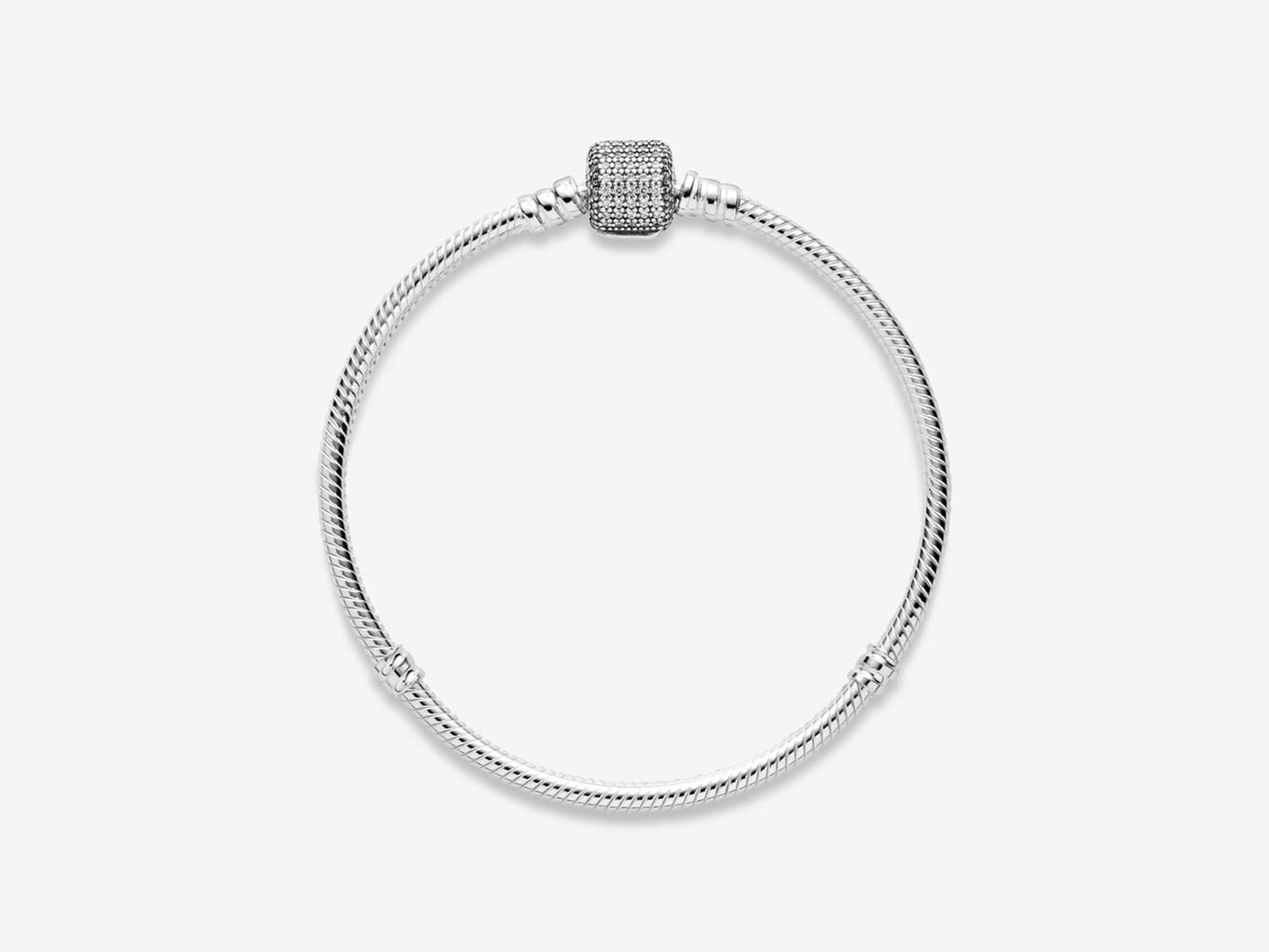 Sparkling Pavé Clasp Snake Chain Bracelet