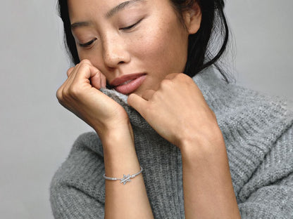 Asymmetric Star T-bar Snake Chain Bracelet