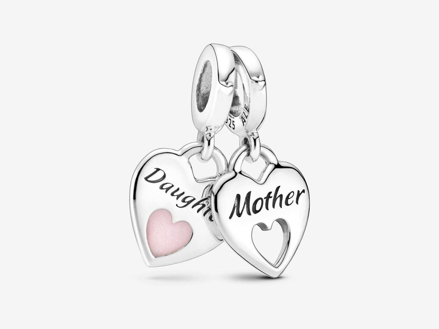 Double Heart Split Dangle Charm
