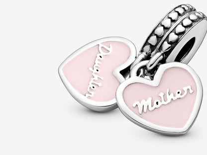 Mother & Daughter Hearts Dangle Charm