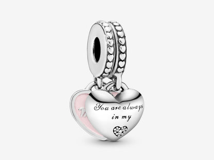 Mother & Daughter Hearts Dangle Charm