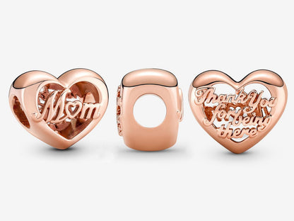 Thank You Mom Heart Charm