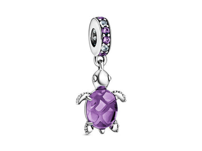 Murano Glass Sea Turtle Dangle Charm