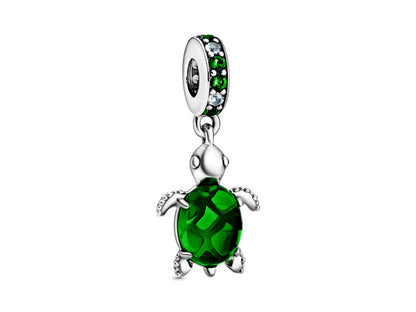 Murano Glass Sea Turtle Dangle Charm
