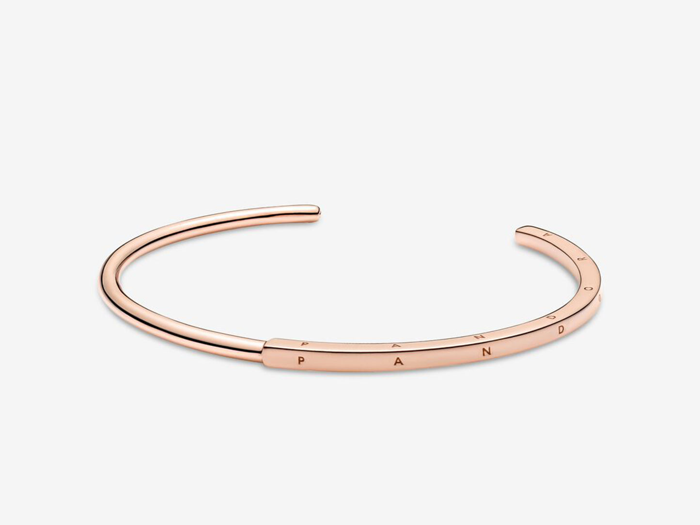 Square-to-Round Open Rose Gold Bangle