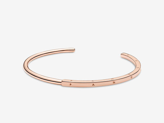 Square-to-Round Open Rose Gold Bangle