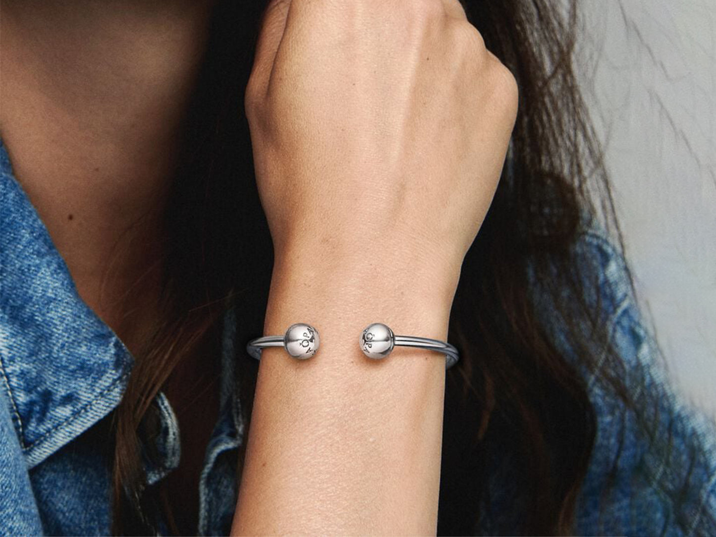 Silver Open Bangle