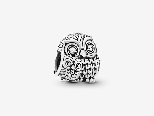 Mother & Baby Owl Charm