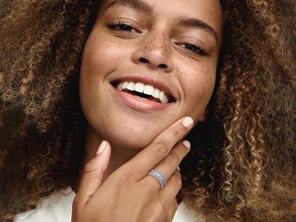 Pavé Beaded Circle Ring