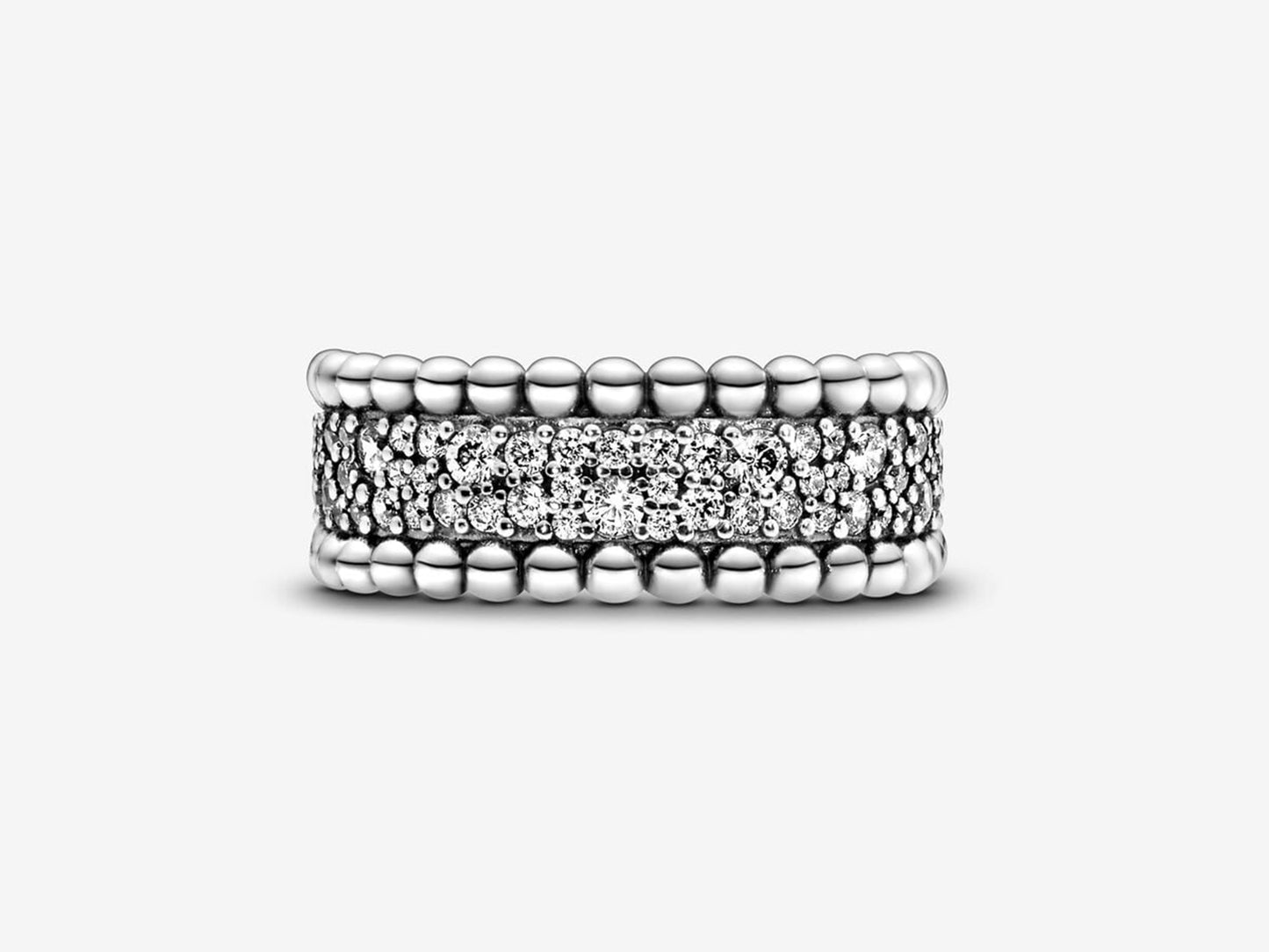 Pavé Beaded Circle Ring