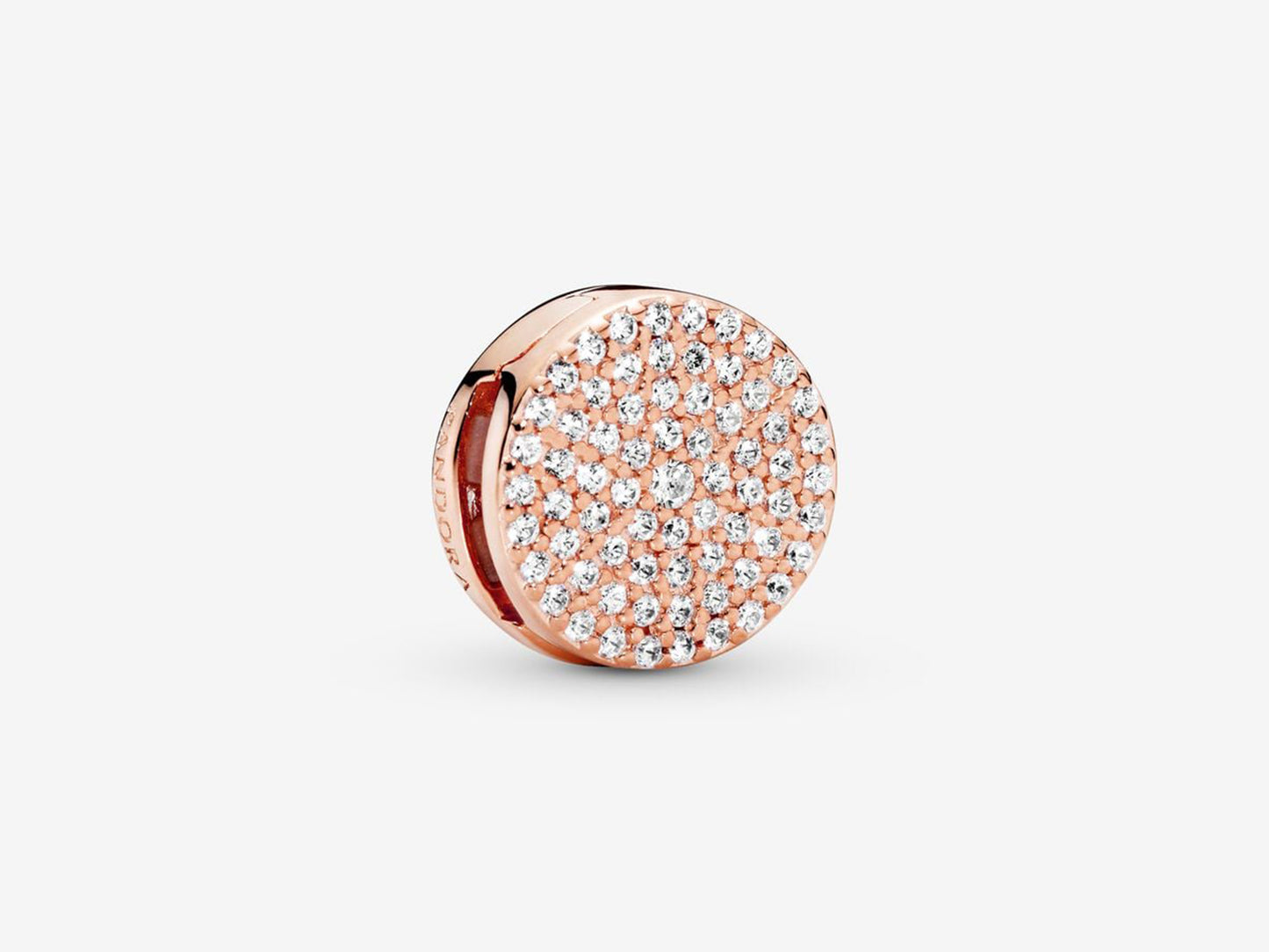 Round Pave Clip Charm