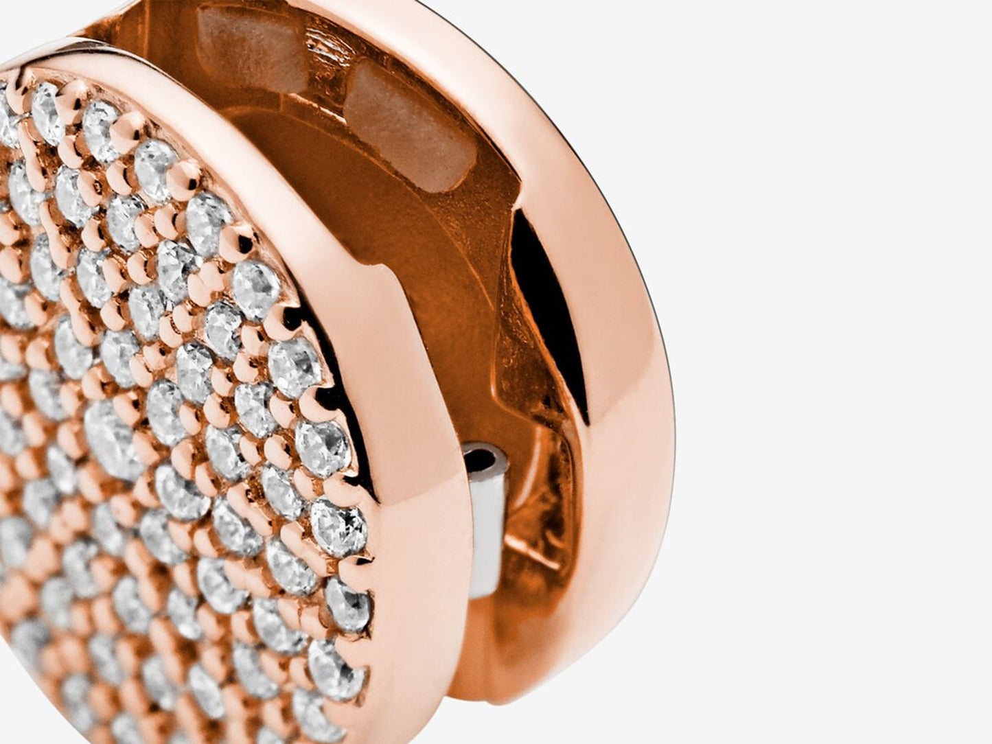 Round Pave Clip Charm