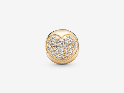 Pave Heart Clasp Charm