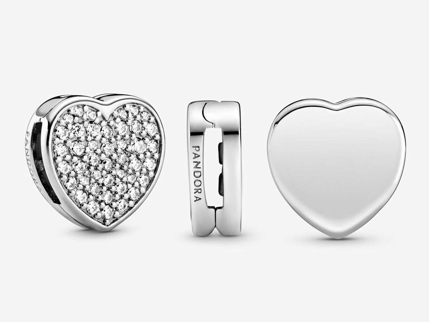 Pavé Heart Clasp Charm
